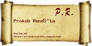 Prokob Renáta névjegykártya